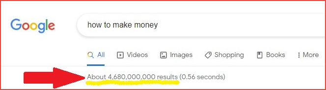 making money google search results